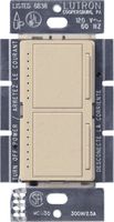 Lutron Maestro Dual Dimmer Switch for Incandescent and Halogen Bulbs, 300-Watt, Single-Pole, MA-L3L3-ST, Stone