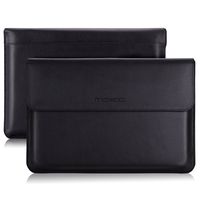 MoKo 13.5 Inch Laptop Sleeve Case Bag, PU Leather Protective PC Notebook Case Cover Fit Surface Laptop 3 13.5"/2/1, Surface Book 2 13.5", with Card Slot, Document Pocket, Surface Pen Holder - Black