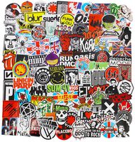 Band Stickers Pack Rock Roll Stickers Decals Laptop Cars Guitar Bumper Punk Classic Vinyl Waterproof Graffiti 100pcs