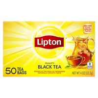 Lipton Tea Bags For A Naturally Smooth Taste Black Tea Can Help Support a Healthy Heart 4 oz 50 Count