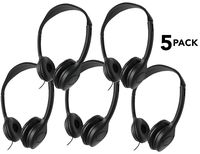 SmithOutlet 5 Pack Headphones for Classroom/Library/Students/Kids