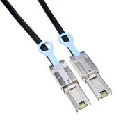 Amphenol CS-SAS2MUKPTR-006 External Mini-SAS Cable, SFF-8088 to SFF-8088, 6 m, 20', Black