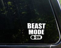 Diamond Graphics Beast Mode ON (4" x 4") Die Cut Decal Bumper Sticker for Windows, Cars, Trucks, Laptops, Etc.