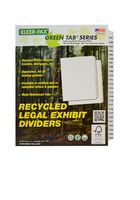 Kleer-Fax Letter-Size Index Dividers, Collated Numbered Sets, Side Tab, 1/25th Cut, 1 Set per Pack, White, 1101-1125 (87605)