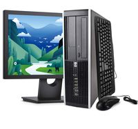 HP Elite Desktop Computer Package - Windows 10 Professional, Intel Quad Core i5 3.2GHz, 8GB RAM, 500GB HDD, 22" LCD Monitor, Keyboard, Mouse, WiFi, Microsoft Authorized Refurbished PC (Renewed)