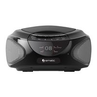 Ematic CD Boom Box with Bluetooth Audio and Speakerphone, Black