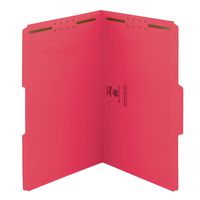 Smead Fastener File Folder, 2 Fasteners, Reinforced 1/3-Cut Tab, Legal Size, Red, 50 per Box (17740)