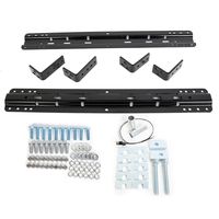 7BLACKSMITHS Black Universal Fifth 5th Wheel Rails Trailer Hitch Mount Kit for Trucks