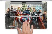 Comic Book Hero Macbook Full Keyboard Vinyl Decal Skin (Fits 13 inch) by Compass Litho