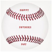 3dRose Huge baseball With Happy Fathers Day On It - Greeting Cards, 6 x 6 inches, set of 12 (gc_109484_2)