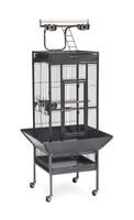 Prevue Pet Products Wrought Iron Select Bird Cage Black Hammertone 3151BLK, 18'' x 18'' x 57''