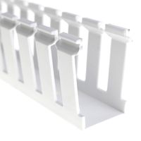 Panduit G1X2WH6 Type G Wide Slot Wiring Duct, PVC, White