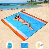 Mumu Sugar Sand Free Beach Mat Oversized 82"x79" Sand Proof Beach Blanket Outdoor Picnic Mat for Travel, Camping, Hiking and Music Festivals-Lightweight Quick Drying Heat Resistant