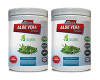 antioxidant Supplement Fertility - Aloe Vera Powder Organic - Dietary Supplement - Aloe Vera Dried - 2 Cans 16 OZ (130 Servings)