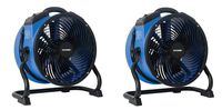 XPOWER FC-300 Professional Grade Air Circulator, Utility Fan, Carpet Dryer, Floor Blower-14 Diameter Heavy Duty Portable Shop, Blue (Pack of 2)
