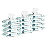 Seventh Generation Baby Wipes, Free & Clear Unscented and Sensitive, Gentle as Water, Refill, Pack of 12, Total 768 Count (Packaging May Vary)