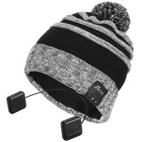Bluetooth Beanie Hat,Topple Wireless CSR Superior Headphone Beanie Hat HD Stereo Earphone Speaker &Mic,Unisex Washable Men Women Winter Outdoor Fitness (TB205BP-Grey)