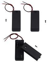 LAMPVPATH (Pack of 3) 2 AAA Battery Holder with Switch, 2 x 1.5V AAA Battery Holder Case with Wire Leads and ON/OFF Switch