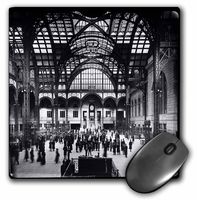 3dRose LLC 8 x 8 x 0.25 Inches Mouse Pad, Penn Station New York City 1910 (mp_27554_1)