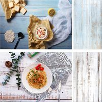 Evanto 22x35 Inch (56x88cm) 2-in 1 Blue and White Wood Background Wooden Texture Photo Backdrop Paper for Food, Jewelry, Cosmetics, Small Products Shoots