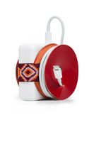 PowerPlay Leather Cable Organizer for MacBook Pro Power Adapter (Red/Django)