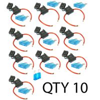 VOODOO 8 Gauge Maxi Inline Fuse Holder Fuseholder with Cover & 60 Amp Fuse (10 Pack)