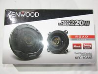 Kenwood KFC-1066R Road Series 4" 2-Way Car Speakers with Cloth Cones (Pair) - Black