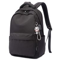 Waterproof Women Laptop Backpack Casual Daypack lightweight Bookbag USB (black)