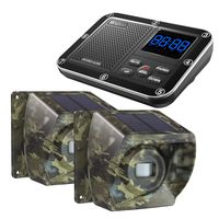 Solar Driveway Alarm Wireless Outside 1800ft Range, Outdoor Motion Sensor & Detector Driveway Alert System with Rechargeable Battery/Weatherproof/Mute Mode (1&2-Camouflage)