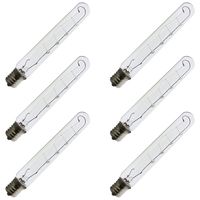 GE 44422 Crystal Clear 40-Watt Tubular T6.5 Light (6 Pack)