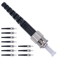 Fiber Optic Connector ST - PC Simplex 3.0mm Pre-Polished Fiber Optic Connectors Multimode - 10 Pack - Beyondtech Multimode Fiber Connector Kit