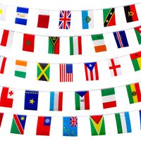 200 World Country Flags International Banner by BucketList, 165 Feet 8.2'' x 5.5'', for Party, Classroom Decoration, Bars, Sport, Events, School Festivals, Celebrations + FREE Country Fun Facts Guide