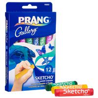 Prang Sketcho Oil Crayons, Round Sticks, 2.5 x 0.5 Inches, 12-Color Set (11660)
