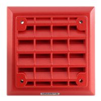 Wheelock ET-1080 Weatherproof Diecast Alarm Speaker, 25/70-VRMS, Red