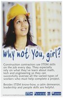 Poster #408 Inspiring Classroom Motivational STEM Poster for Girls, Part of Series