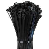 200 Premium Xtra Heavy Duty 10 Inch Zip Ties | Black Nylon Cable Ties | XGS Wire Ties by APTronix (10 Inch, Black)