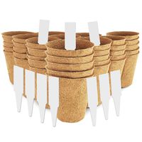 Daniel's Plants 3" Peat Pots | Plant Pots for Seedlings & Seed Starter Nursery Pots | Organic Biodegradable Plantable Pots | Eco Friendly | Bonus 10 Plant Garden Labels | Bulk 60 Pack | 3 Inch