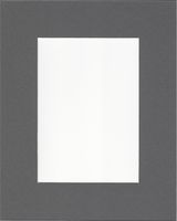 Pack of 5 8x10 Slate Grey Picture Mats with White Core for 5x7 Pictures