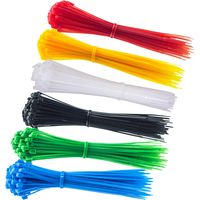 8 Inch Zip Ties, 120pcs Nylon Cable Ties, 6 Multi-colors