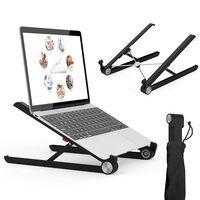 Laptop Stand, Portable Laptop Stand, Foldable Desktop Notebook Holder Mount, Adjustable Eye-Level Ergonomic Design, Portable Laptop Riser for Notebook Computer PC Pad Tablet EURPMASK (BL)
