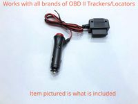 OBD ll GPS Tracker Power Supply Adapter with ON/OFF switch 12v oultet
