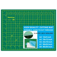 WORKLION Full 9" x 12" Art Self Healing PVC Cutting Mat, Double Sided, Gridded Rotary Cutting Board for Craft, Fabric, Quilting, Sewing, Scrapbooking Project