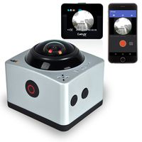 Gear Pro 360 Degree Sports Action Camera with LCD Screen, 1080p HD Panoramic Mini Camcorder Video Camera with Mount & Waterproof Case (Silver)