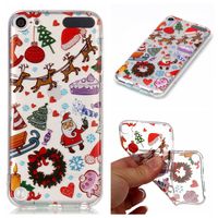 iPod Touch 5/6 Case, AS-Zeke Soft TPU Clear Case Slim Fit Ultra Thin Anti-Scratch Shockproof Dust Proof Print Cover for iPod Touch 5/6 - Merry Christmas