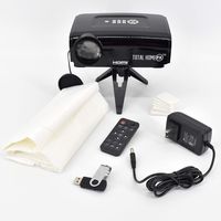 Total HomeFX 800 Series Projector Kit with Pre-Loaded Seasonal and Holiday Videos, Remote Control, Tripod, Projection Screen, and HDMI Capable (Renewed)