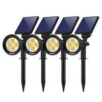 Nekteck 4 Pack Solar Lights, 2-in-1 Outdoor Solar Spotlights Powered Adjustable Wall Light Landscape Lighting, Bright and Dark Sensing, Auto On/Off for Yard, Pathway, Walkway, Garden, Driveway