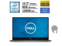 Dell XPS 13 9360 Laptop (13.3' InfinityEdge TouchScreen FHD (1920x1080), Intel 8th Gen Quad-Core i5-8250U, 128GB M.2 SSD, 8GB RAM, Backlit Keyboard, Windows 10)- Silver (Renewed)
