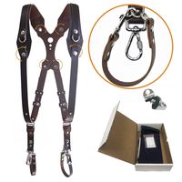 Clydesdale Lite-Dual Handmade Leather Camera Harness, Sling & Strap RL Handcrafts. DLSR, Mirrorless, Point & Shoot Made in The USA (Coffee, X-Small)