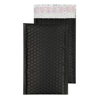 Blake Padded Bubble Mailer, 5 1/2 x 9 7/8 Inches, Protective Envelopes, Jet Black, Peel & Seal (MTB140-76) - Pack of 100