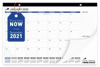 Desk Calendar 2020-2021 | Monthly Planning Desktop & Wall Calendar 17x11 | Ink Bleed Resistance Thick Paper | Runs from Now Through December 2021